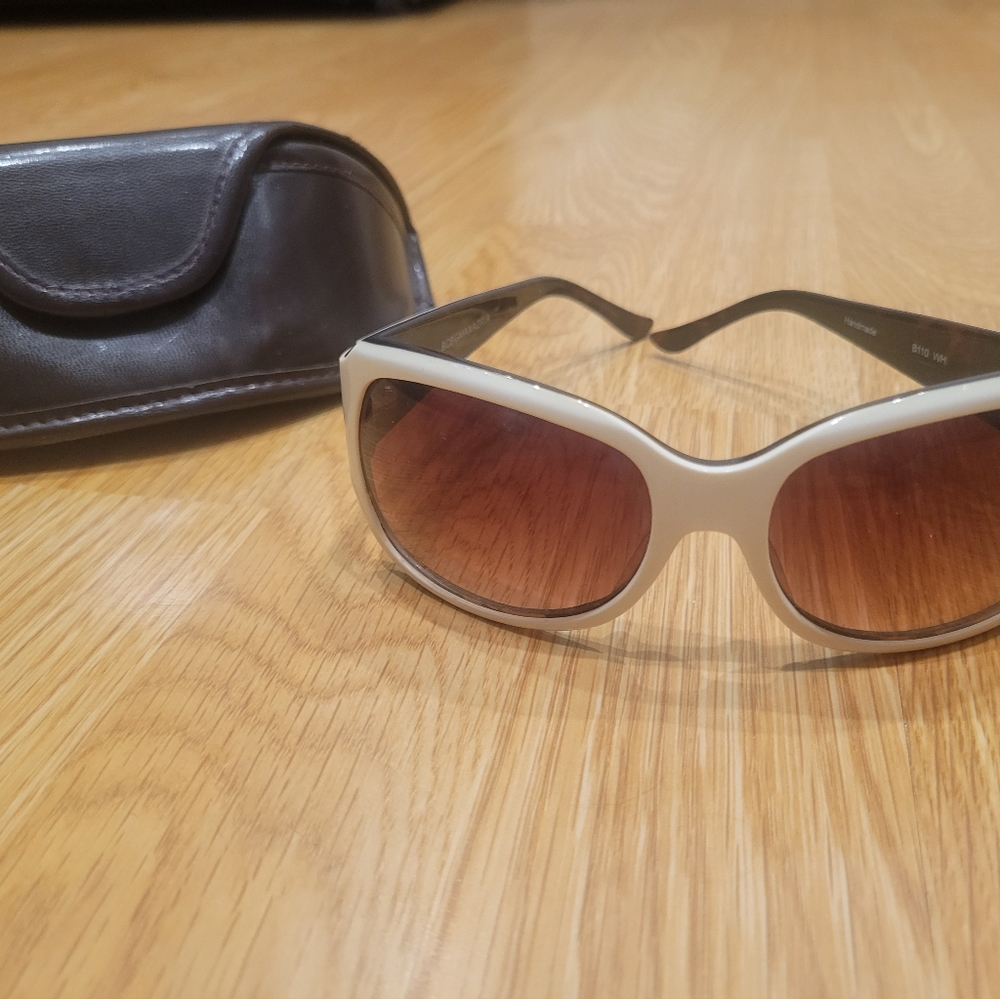 Bcbg white sunglasses